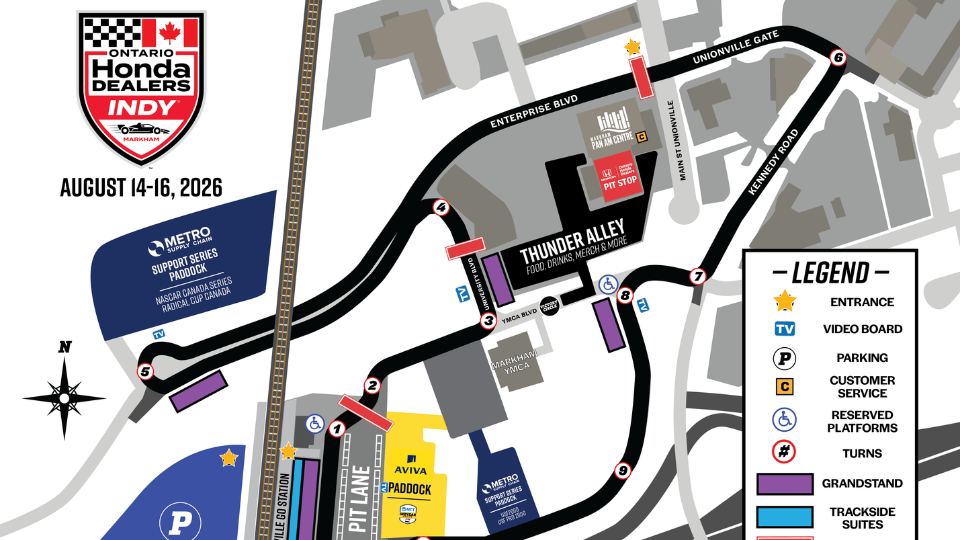 Ticket sales for the Ontario Honda Dealers Indy at Markham start this week