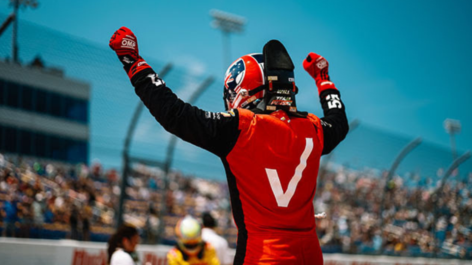 Power Climbs Through Field, Finally Wins at Iowa Speedway